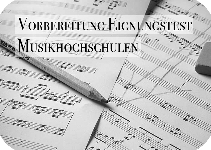 Vorbereitung Eignungstest Musikhochschulen